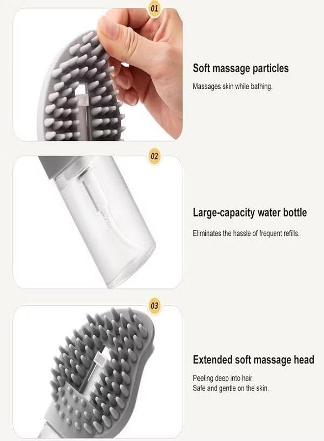 KPS فرشاة كي بي إس لإزالة الشعر المتساقط مع موزع صابون | مشط استحمام وتزيين 2 في 1 للكلاب والقطط | بشعيرات سيليكون ناعمة | تزيل الشعر المتساقط والأوساخ (عبوة واحدة، متعددة الألوان) - Image 3